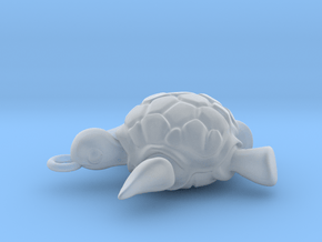 Sea turtle pendant in Clear Ultra Fine Detail Plastic