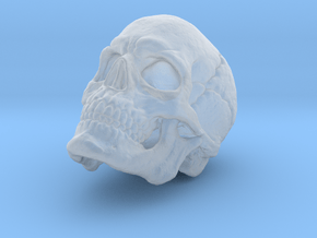 1/9 scale human skull miniature x 1 in Clear Ultra Fine Detail Plastic
