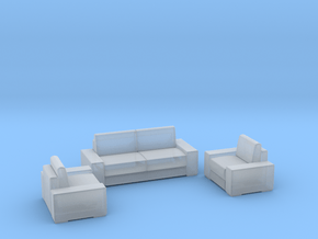 Sofa set 2018 model 1 in Clear Ultra Fine Detail Plastic