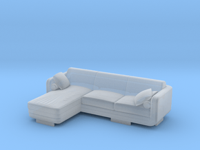 sofa model 4 1:48 in Clear Ultra Fine Detail Plastic