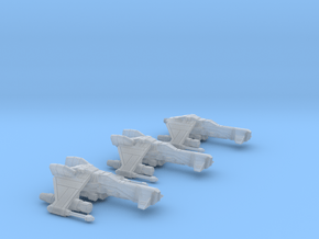 3 pack Vaksai Starfighter S1 Variant 1/270 in Clear Ultra Fine Detail Plastic