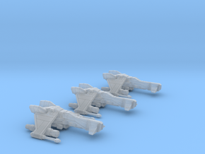 3-Pack Vaksai Fighter Variant 1AB 1/270 in Clear Ultra Fine Detail Plastic