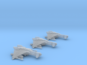 3-Pack Vaksai Fighter Variant 2AB 1/270 in Clear Ultra Fine Detail Plastic