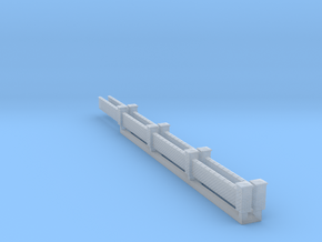 N - 1:148 - Wall With Pillars x2 in Clear Ultra Fine Detail Plastic