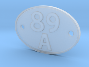 Shed Code Plate - 89A - 96 x 64mm in Clear Ultra Fine Detail Plastic