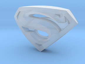 SupermanLogoII in Clear Ultra Fine Detail Plastic