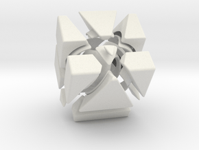 CubicPyraminx in White Natural Versatile Plastic