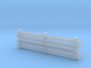 Nieten- und Schraubenreihen (8 Stück) in Clear Ultra Fine Detail Plastic