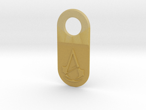Assassin Unity Keychain Pendant in Tan Fine Detail Plastic