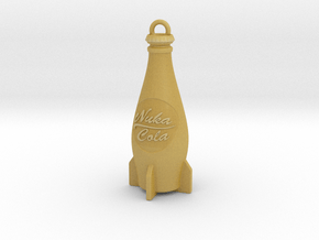 Nuka Cola Bottle Keychain in Tan Fine Detail Plastic
