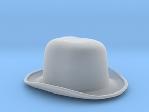 Flat-topped Bowler Hat (1:6 Scale) in Clear Ultra Fine Detail Plastic