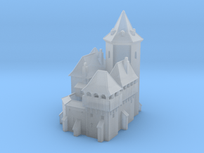 Miniature Medieval Castle in Clear Ultra Fine Detail Plastic