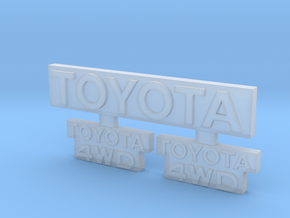RCN014 Emblems for Pro-Line Toyota SR5  in Clear Ultra Fine Detail Plastic
