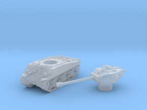 M4 Sherman Tank (Usa) 1/144 in Clear Ultra Fine Detail Plastic