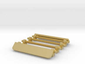 1/64 Two Roof Racks with Wind Deflector 19mm width in Tan Fine Detail Plastic