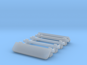 1/64 Two Roof Racks with Wind Deflector 15mm width in Clear Ultra Fine Detail Plastic