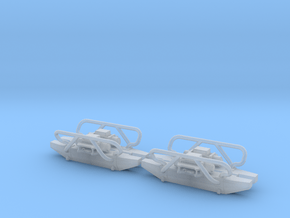 Set of 4 - Offroad Bumper with Winch in 1/64 scale in Clear Ultra Fine Detail Plastic