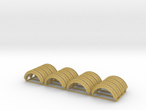 Set of 16 - #B Wheel flares/Arches 1.5mm x12mm in Tan Fine Detail Plastic
