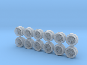 Set of 3 - BBS LM Wheels HotWheels in Clear Ultra Fine Detail Plastic