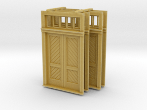 O Scale Booking Station Standard Door Set in Tan Fine Detail Plastic