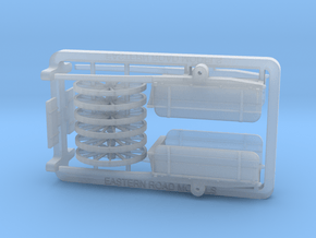 HO Scale Dump Cart X 2 in Clear Ultra Fine Detail Plastic