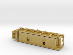 GTW Wood Underframe Caboose  HO Scale in Tan Fine Detail Plastic