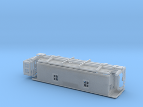 GTW Wood Underframe Caboose  HO Scale in Clear Ultra Fine Detail Plastic