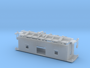 NAR Bay Window Caboose S Scale in Clear Ultra Fine Detail Plastic