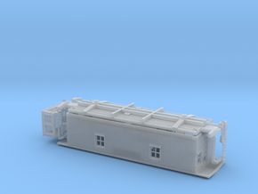 GTW Wood Caboose S Scale in Clear Ultra Fine Detail Plastic