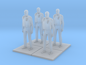 Police Standing x4 HiRez (Summer in Britain), 1/64 in Clear Ultra Fine Detail Plastic