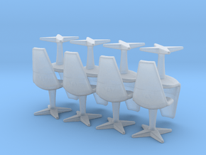 8 Swivel Chairs Hi Rez (Star Trek Classic), 1/72 in Clear Ultra Fine Detail Plastic