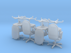 8 Conference Room Chairs HiRez (Star Trek Voyager) in Clear Ultra Fine Detail Plastic