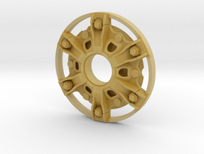 Disk-wheel-5mm in Tan Fine Detail Plastic
