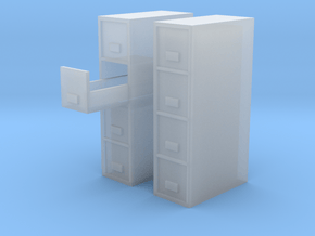 1/64 filing Cabinet 4 drawer in Clear Ultra Fine Detail Plastic