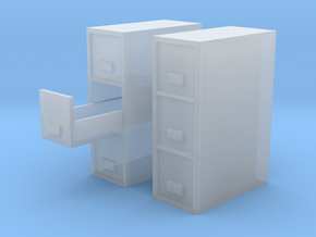 1/64 Filing Cabinet 3 drawer in Clear Ultra Fine Detail Plastic