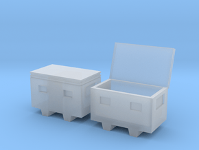 1/64 steel chest job box in Clear Ultra Fine Detail Plastic