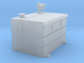 1/64 80 gallon L shape tank with tool box in Clear Ultra Fine Detail Plastic