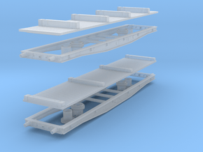 Bogie Bolster B (ex Warflat 45 t) in Clear Ultra Fine Detail Plastic