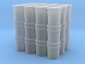1/64 Pallet of Buckets in Clear Ultra Fine Detail Plastic