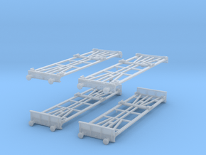 ConflatP floor frames for Peco 15' chassis in Clear Ultra Fine Detail Plastic