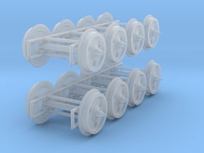 HO wheelsets HO scale 33 and 36 inch diameter in Clear Ultra Fine Detail Plastic