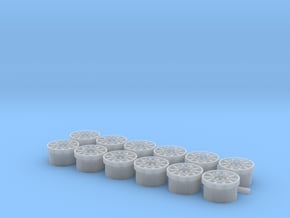 01 151 Tunawheel Felgen klein in Clear Ultra Fine Detail Plastic