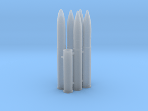 1/16 scale 75mm Ammo in Clear Ultra Fine Detail Plastic