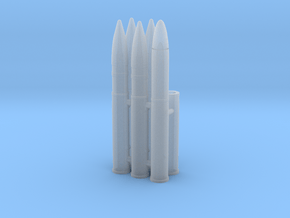 1/24 scale US 75mm Shells in Clear Ultra Fine Detail Plastic