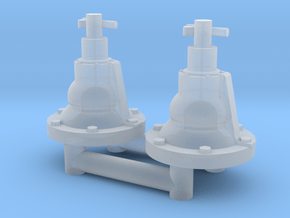 Two 1/16 Larkspur Aerial Bases in Clear Ultra Fine Detail Plastic