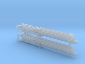 Two 1/30 Vickers Machine Guns in Clear Ultra Fine Detail Plastic
