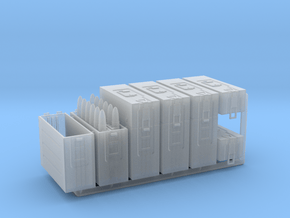 1/16 3.7cm Flak Ammo Boxes in Clear Ultra Fine Detail Plastic