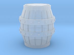 S Scale 3 Ft Barrel in Clear Ultra Fine Detail Plastic