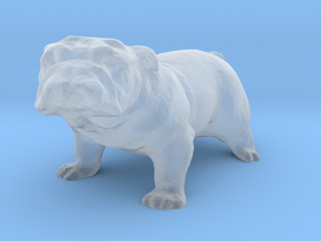 S Scale Bull Dog in Clear Ultra Fine Detail Plastic