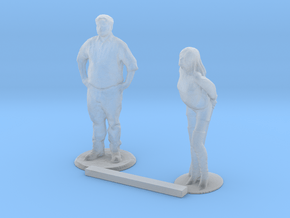 O Scale People Standing 4 in Clear Ultra Fine Detail Plastic